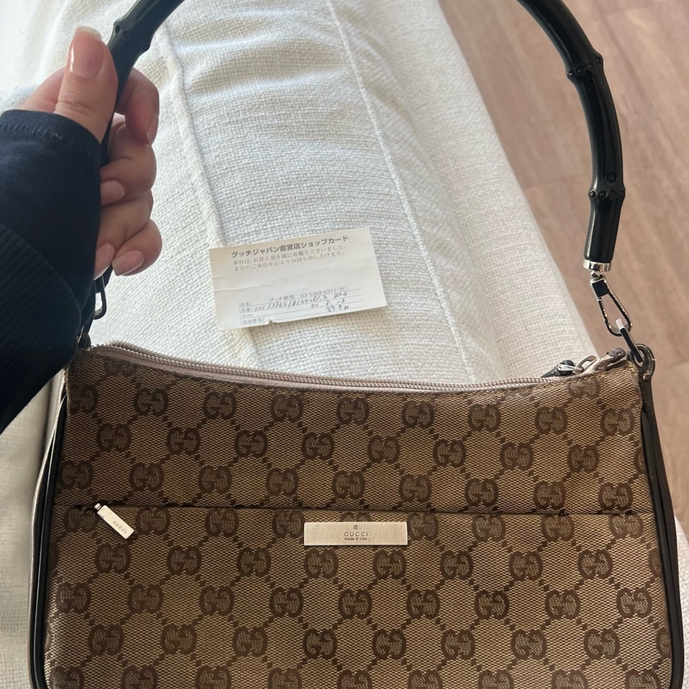 Gucci shoulder bag with bamboo handles